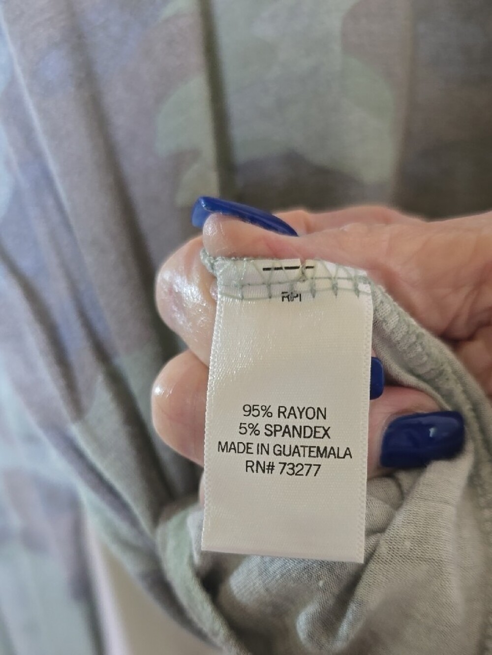 Mudd Olive & Taupe Camo Long Sleeve Top - Picture 5 of 6